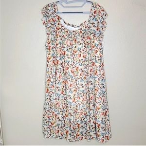 Womens Plus Hayden NWT 2X Ivory Floral Tiered Dress